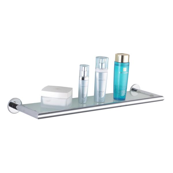 Shelf &Glass Shelf 86110,brass,chrome,toughened & frosted glass ,bathroom