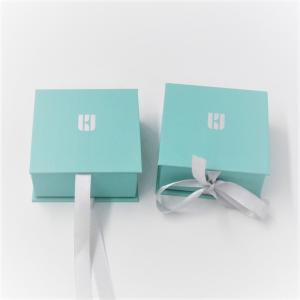 Silver Foil ODM Small Foldable Flat Pillow Gift Box With Ribbon Closure
