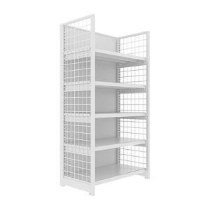 Grid Panel Wire Metal Retail Store Display Shelves For Supermarket Gondola Store