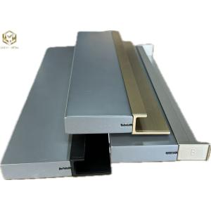 China Slim Profile 75mm Aluminium Cabinet Handles With Non-Slip Coating on sale