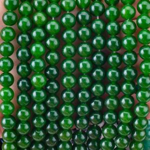 China Green Jade Loose Bulk Round  Bead Custom Multi-Size Bead For Jewelry Making on sale