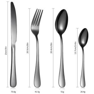 Customized Metal Cutlery Set Luxury Elegant 24 Piece Flatware Set