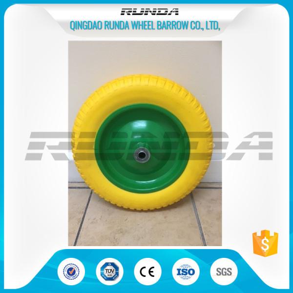 4inches Solid PU Foam Wheel, Line Pattern Polyurethane Caster Wheels 4.00-8