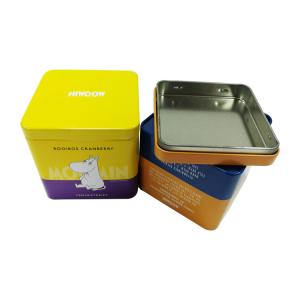 Recyclable Square Loose Leaf Tea Metal Tin Canister With Plug Lid