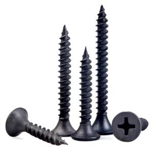 China 25mm Black Phosphated Self Tapping Drywall Screws Fine Thread With Bugle Head #2 Phillips Drive on sale