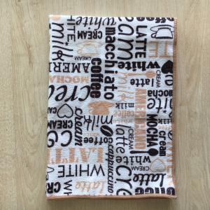 Cheap coffee colored single side printed high quality kitchen towels clean wipes for sale