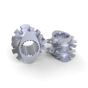 316L SEM Screw Element Twin Screw Parts Spline Connection For Plastic Rubber