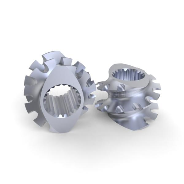 316L SEM Screw Element Twin Screw Parts Spline Connection For Plastic Rubber