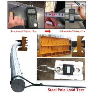 Load Test Polygonal Shape Electrical Power Transmission Pole 50FT ~ 80FT Size