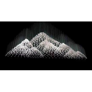 Custom Made Project Installation Large Hanging Drop Light High Ceiling Modern