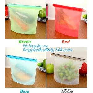 Storage preservation reusable silicone food bag,FDA reusable silicone storage