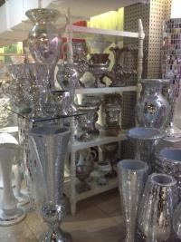 Diamond Custom Shape Porcelain Vase And Plates For Decoration