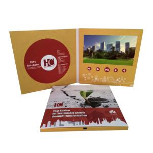 Full Color Video Marketing Brochures With LCD Screen 256MB Memory 1024×600