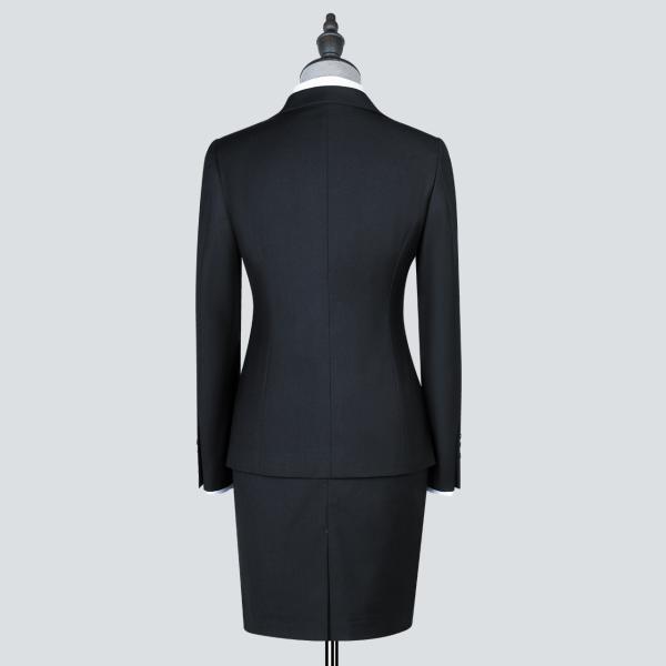 Womens Plus Size Business Suits V-neck Skirt and Blazer Set for Formal Office Wear