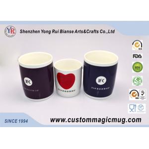Coffee Color Changing Ceramic Mug , Porcelain Tea Photo Magic Mug 12oz 350ml