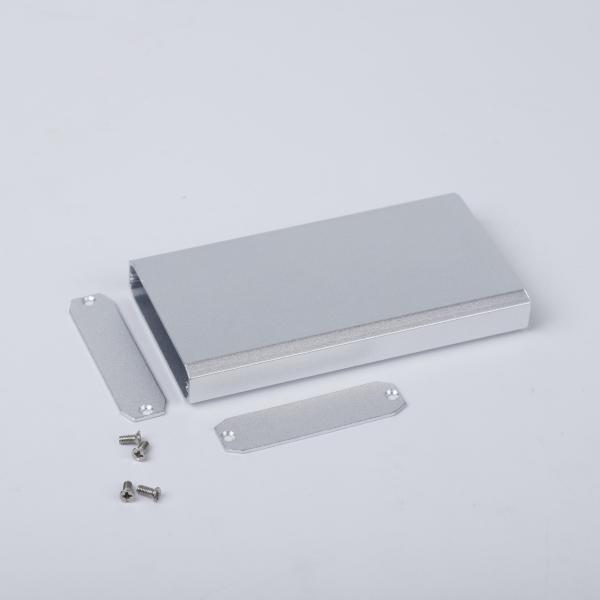 52*13*110mm Customizable Flat Aluminum Case In Silver Color For Electronics PCB