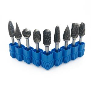 10pcs 6mm Shank Diameter Tungsten Crabide Rotary Burr Bits Set For Metal Wood