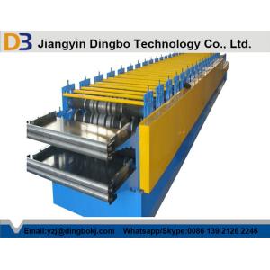 China Roof Panel Roll Forming Machine With Hydraulic Cutting Type For Steel-structure Warehouse on sale