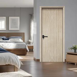 Flat With Wood Plastic Composite Hollow Door Lightweight Customized Design