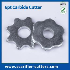 6 Point Scarifier Cutters Alloy Milling Cutters For Scarifying Machine Bartell