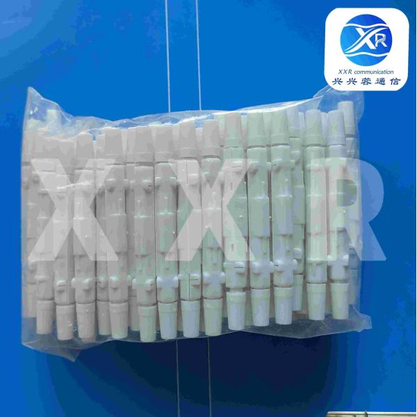 White FTTH Round Fiber Optic Cable Protector Box For Drop Cable Optic Fiber Fused