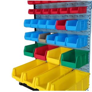 Plastic Shelf Bins Organized Storage stackable Hanging Shelf Bins Warehouse