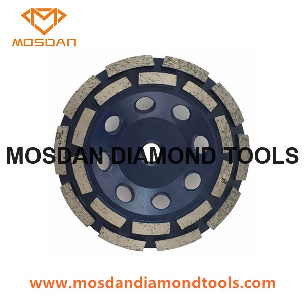 Double Rows Diamond Segment Cup Wheel Disc with Thread