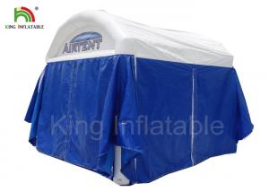 China Airproof Blue Inflatable Little House Structure Air Tent For Different Events on sale