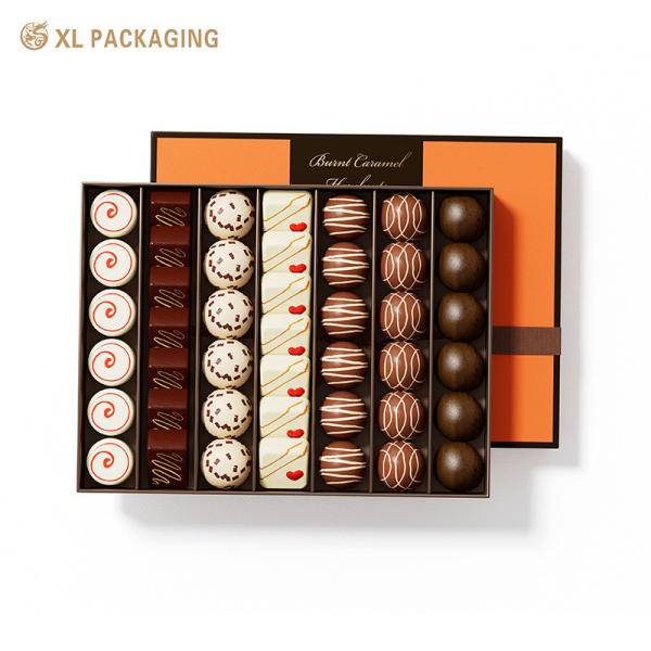 Quality Foil Stamping Logo Square Rectangle Candy Chocolate Packaging Box Luxury With Gold Insert wholesale