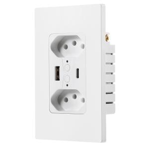 Annatel Tuya Wifi Brazilian Wall Outlet With USB And Type C Socket