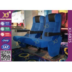 High Back Heavy Spring Movie Theater Seating Chairs With Plastic Cupholder