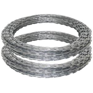 Cheap High Protection Razor Barbed Tape Wire , Blade Concertina Razor Wire In Silver for sale