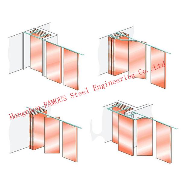 Office Desmontable Aluminum Frame Glass Partition Walls 800mm Width