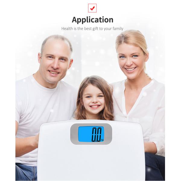 Max 440LB Tempered Glass Platform Scale Electronic Bathroom Scale