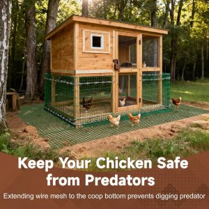 Chicken Coop Predator Proof Apron,Chicken Wire Bottom Predators Resistant,Fence