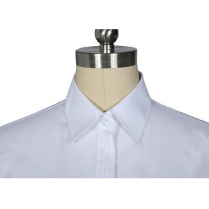 White Fabric Professional Work Uniforms 100% Polyester Cotton With Single