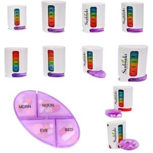 one week 28case plastic spring pill container travel pill case, one day 4case