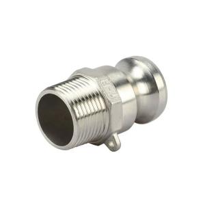 2" Plug x 2" NPT Male Global Type F Camlock Coupling and Groove Hose Fitting for