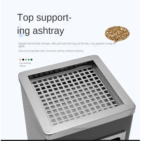 Trash Box Hotel Vertical Creative Office Trash Can Manufacturer Stainless Steel Galvanized Indoor Trash Can