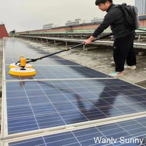 Artificial Control Photovoltaic Roller Solar Panel Cleaning Brushes with Water