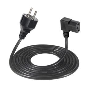 CEE7-7 to Right Angle C13 Power Cord 1.8m PVC HO5VV-F3G