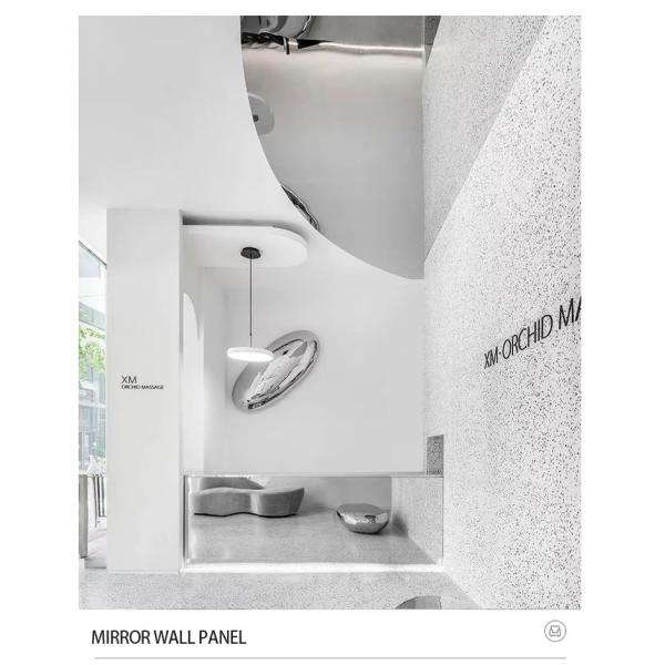 ISO9001 Mirror PVC Bamboo Charcoal Wall Panels Moistureproof