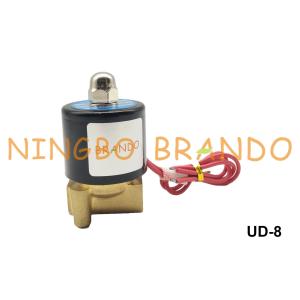 China 2W025-08 UD-8 1/4 UNI-D Type Brass Solenoid Valve Direct Acting Normally Closed 24VDC 110VAC on sale
