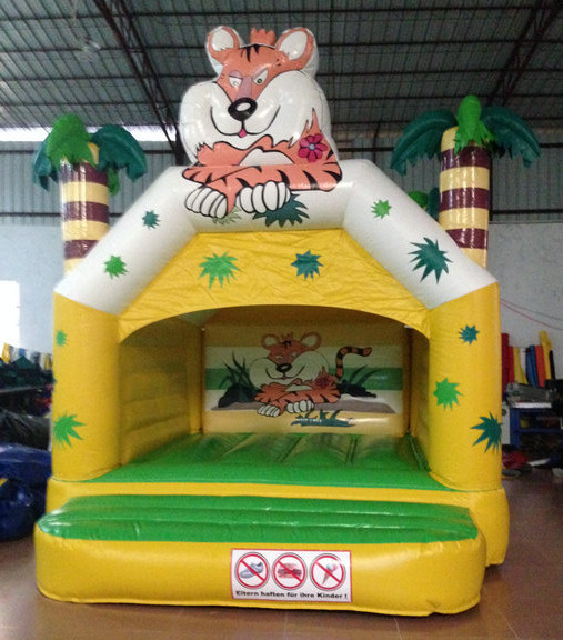 Quality Small Inflatable Tiger Bounce Forest Jungle Tiger Modeling Inflatable Jump House For Children Under 8 Years wholesale