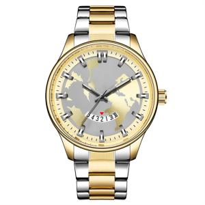 Outdoor Sports Quartz Watch Waterproof with Calendar Steel Band Multi Function