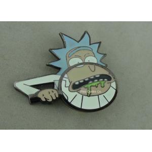 Aluminum / Zinc Alloy Synthetic Hard Enamel Pin with silver Plating