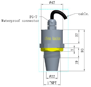 PVDF IP68 3.3V Propane Ultrasonic Level Sensor Low Power