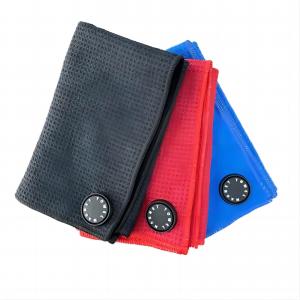 China Hanging Loop Included Golf Microfiber Towel For Golf Course on sale