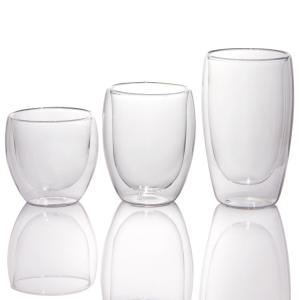 China Personalised Insulated Double Wall Glass Espresso Cups 250ml on sale