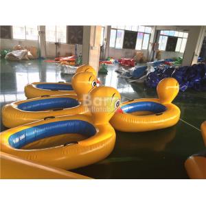 Big Yellow Duck Animal Floats Inflatable Water Toys For Pool with Logo Printing